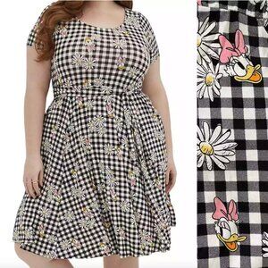 Torrid NWT Disney Mickey & Friends Tie-Front Dress Super Soft Daisy Duck…